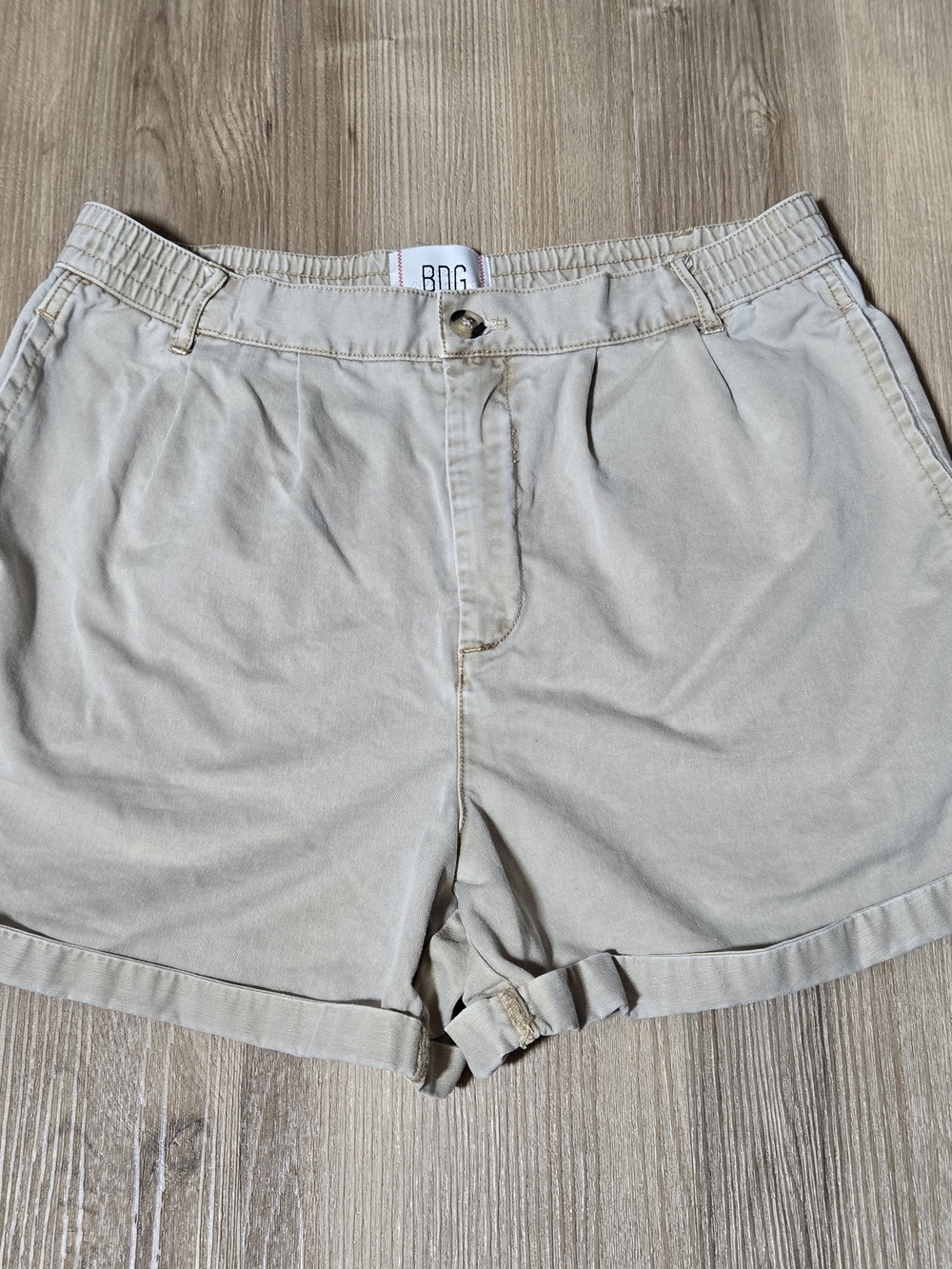 Bdg Light Khaki Cotton Casual Women's Shorts